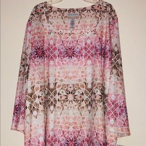 Alfred Dunner Women's Mosaic Biadere Top